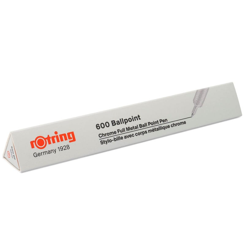 rOtring 600 Ballpoint Pen, Medium Point, Black Ink, Silver Barrel, Refillable - Image 4